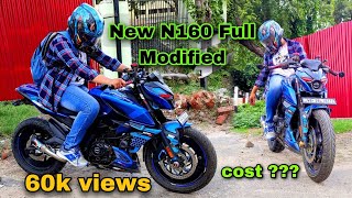 New Pulsar N160 Full Modified 🥵😍 New N160 silencer change 🔥💥n160 viralvideo new n160modified [upl. by Eiveneg841]