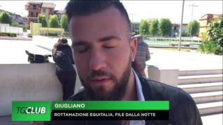 Rottamazione cartelle Equitalia lunghe file anche a Giugliano [upl. by Eeznyl]