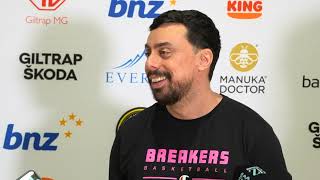 BNZ Breakers Head Coach Mody Maor talks ahead of the Sydney Kings Sudden Death Eliminator tomorrow [upl. by Etteuqram501]