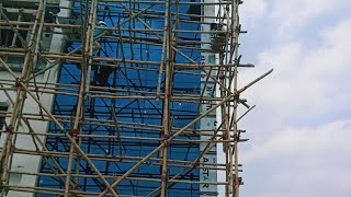 Cartenwall structure glazing Subframe glass pasting [upl. by Udela181]