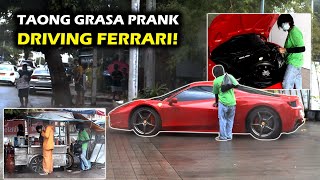 Taong grasa prank quotDriving Ferrari 🏎quot  Homeless Rich Kid  nagulat sila 😱 [upl. by Ayardna]