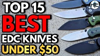 The TOP 15 BEST EDC Knives Under 50  2024 [upl. by Neda743]