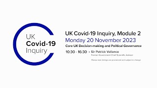 UK Covid19 Inquiry  Module 2 Hearing AM  20 November 2023 [upl. by Hauger]