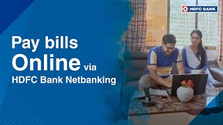 Pay bills online via HDFC Bank NetBanking [upl. by Esyak]