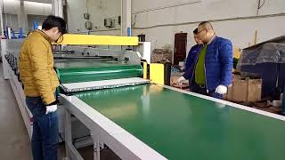 aluminium honeycomb panel pressing line with PUR hotmelt glue [upl. by Elleved]