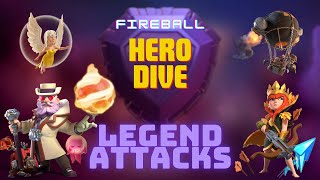 Fireball 9 Healers  August Season ep03  Double Hero Charge  Legend League Live Attacks [upl. by Nottus]