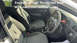 VW Polo Handbrake adjustment CORRECT METHOD Excessive lever travel high handbrake 20022022 [upl. by Ahsasal]