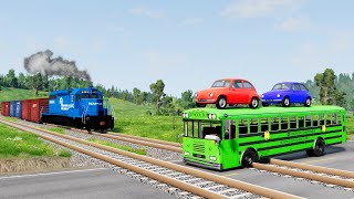 TRANSPORTING CARS amp FRUITS WITH COLORED JOHN DEERE vs CLAAS vs FENDT TRACTORS  BeamNGdrive 106 [upl. by Beret]