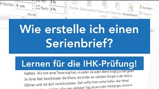 Wie erstelle ich einen Serienbrief  Wissen für die Ausbildung  Prozubide [upl. by Mellie]