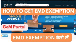 EMD Exemption on GEM Portal  EMD Exemption in tender  MSME Exemption  EMD Exemption कैसे लें [upl. by Schug]