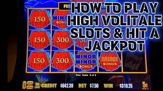 How To Bankroll Build amp Hit A Jackpot on High Volatility Slots Lightning Link Hand Pay [upl. by Atteuqram]