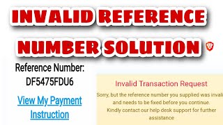 DFA INVALID REFERENCE NUMBER ITO ANG SOLUTION [upl. by Eillod]