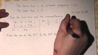 Arithmetic progressions  finding first terms and common difference [upl. by Htebirol]