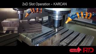 Karcan Cutting Tools Academy97 Series EndmillHeat Treated 4140 Steel2XD Slot Operation [upl. by Ardnalahs]