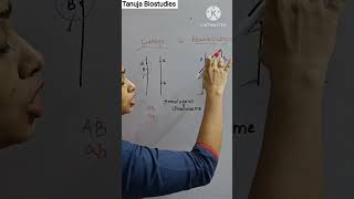 Linkage Vs Recombination  Genetics  Ch5 Inheritance and variation  tanujabiostudies shorts [upl. by Drapehs]