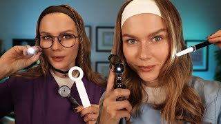 ASMR Medical Exam by 3 Doctors Cranial Nerve Exam Ear Exam Cleaning amp Hearing Test ENT Exam [upl. by Elatsyrc]