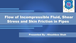 Lec13  Flow of incompressible fluid  Fluid Mechanics [upl. by Nirehs]