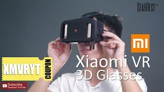 Xiaomi VR Virtual Reality 3D Glasses Unboxing【Coupon LHXMVR】 Gearbestcom [upl. by Eixid]