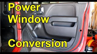 HOW TO Convert Manual Crank Windows to Power Windows  2016 Silverado WT [upl. by Tabbie606]