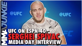 Serghei Spivac Plans To Take Next Leap With Quick Finish Of Augusto Sakai  UFC on ESPN 40 [upl. by Karim]