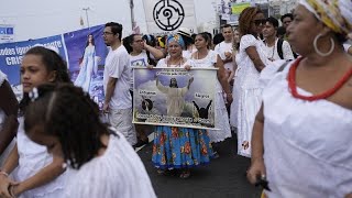 Brazil Hundreds march to support religious freedom as intolerance rises [upl. by Thurmond]