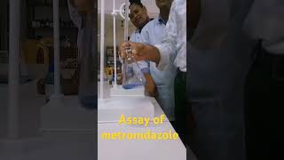 Assay of metronidazole imtan pharmacy pharmacystudents practical viralvideo chemistry [upl. by Garrek]