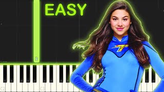 THE THUNDERMANS  EASY Piano Tutorial [upl. by Nylyaj]