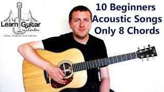 How To Play 10 Beginners Acoustic Guitar Songs  Part 1  Drue James [upl. by Aihc]