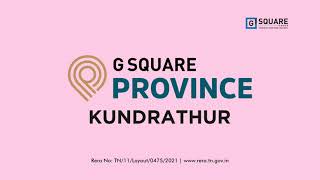 G Square Province  Plots for Sale in KundrathurChennai  Book Now  Launch Video [upl. by Babara]