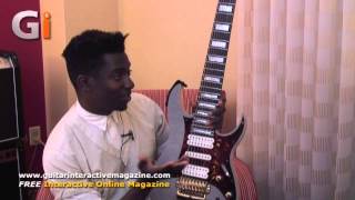 Tosin Abasi on his Custom Signature Ibanez 8 String Guitar  Interview 2013 [upl. by Lhok]