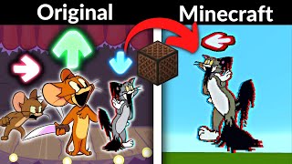 FNF Character Test  Gameplay VS Minecraft Note Block  Pibby Tom  Tom and Jerry  Playground [upl. by Eemia]