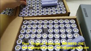 Test Geniune Samsung INR1865029E 18650 37V 2850mAh 10A liion power battery for EV Geegood [upl. by Lenna]