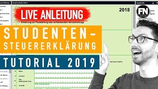 Steuererklärung Student Anleitung 2019 2018  Steuererklärung selber machen Elster Student Tutorial [upl. by Noivert]