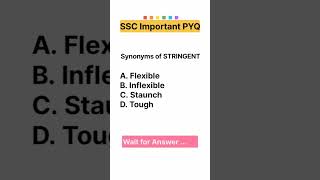 Synonyms of Stringent  SSC Previous year Vocabulary shorts english ssc vocabulary [upl. by Razid]