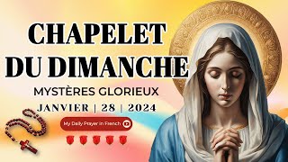 Chapelet du 28 Janvier 2024 💖 Mystères Glorieux ✨ Chapelet à la Vierge Marie [upl. by Semaj509]