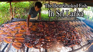 This is Incredible Big Rohu Carp Smoked Fish PARADISE in Sri Lanka  Smoked Fish Cutting Style [upl. by Sams]