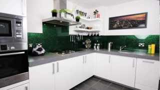 Glass Kitchen Splashback measuring design installation CreoGlass 01923 819 684 [upl. by Rosetta]