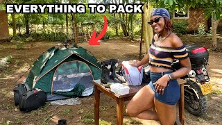 Everything I’m Packing  KENYA TO NIGERIA ON A MOTORCYCLE [upl. by Perrie]