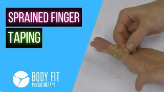 Sprained Finger Taping I How to Tape Your Sprained Finger [upl. by Attezi]