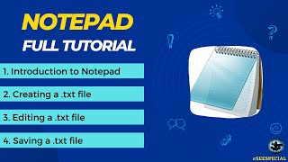 Notepad Full Tutorial  Basic Text Editor for HTML 5  Easy To Use for Beginnners [upl. by Asilenna]