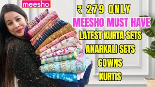 👉Meesho Must Have KurtiKurta SetAfghan Kurta SetCord SetAnarkali Kurti Haul Starting 279 meesho [upl. by Gilud]