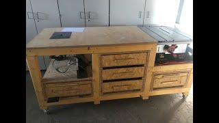 Fräslift amp Schubladen für die Werkbank DIY router lift amp workbench drawers [upl. by Joell]