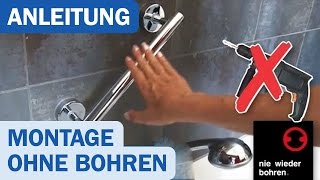 Nie wieder bohren Badetuchstangen und leisten Montage ohne Bohren  DUSCHMEISTERDE [upl. by Benil]