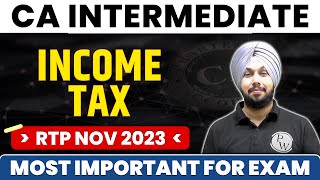 CA Inter Income Tax RTP Nov 2023  CA Exam Preparation  CA Jasmeet Singh  CA Intermediate by PW [upl. by Ecirted]