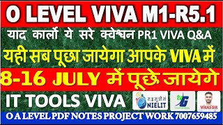 O Level M1R51 Practical Viva Question Most Important July 2024 Exam O Level Viva Questions [upl. by Trebreh]