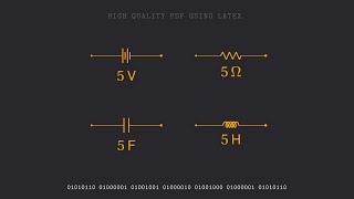 Draw electrical elements in latex  resister  capacitor  inductor  battery [upl. by Leahcim]