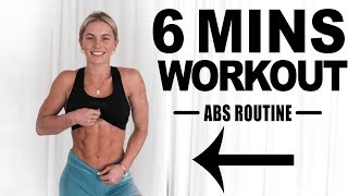 6 MINUTE AB WORKOUT no equipment [upl. by Thessa]