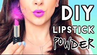 DIY Magic Lipstick Powder That Goes from POWDER to LIQUID Matte  KissProof RiReInspired [upl. by Anegroeg367]