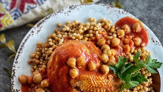 Easy Palestinian Maftoul Dinner by Cookwithdena [upl. by Ainimreh89]