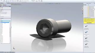 Solidworks  how to generate a screw with the toolbox [upl. by Inaffets]